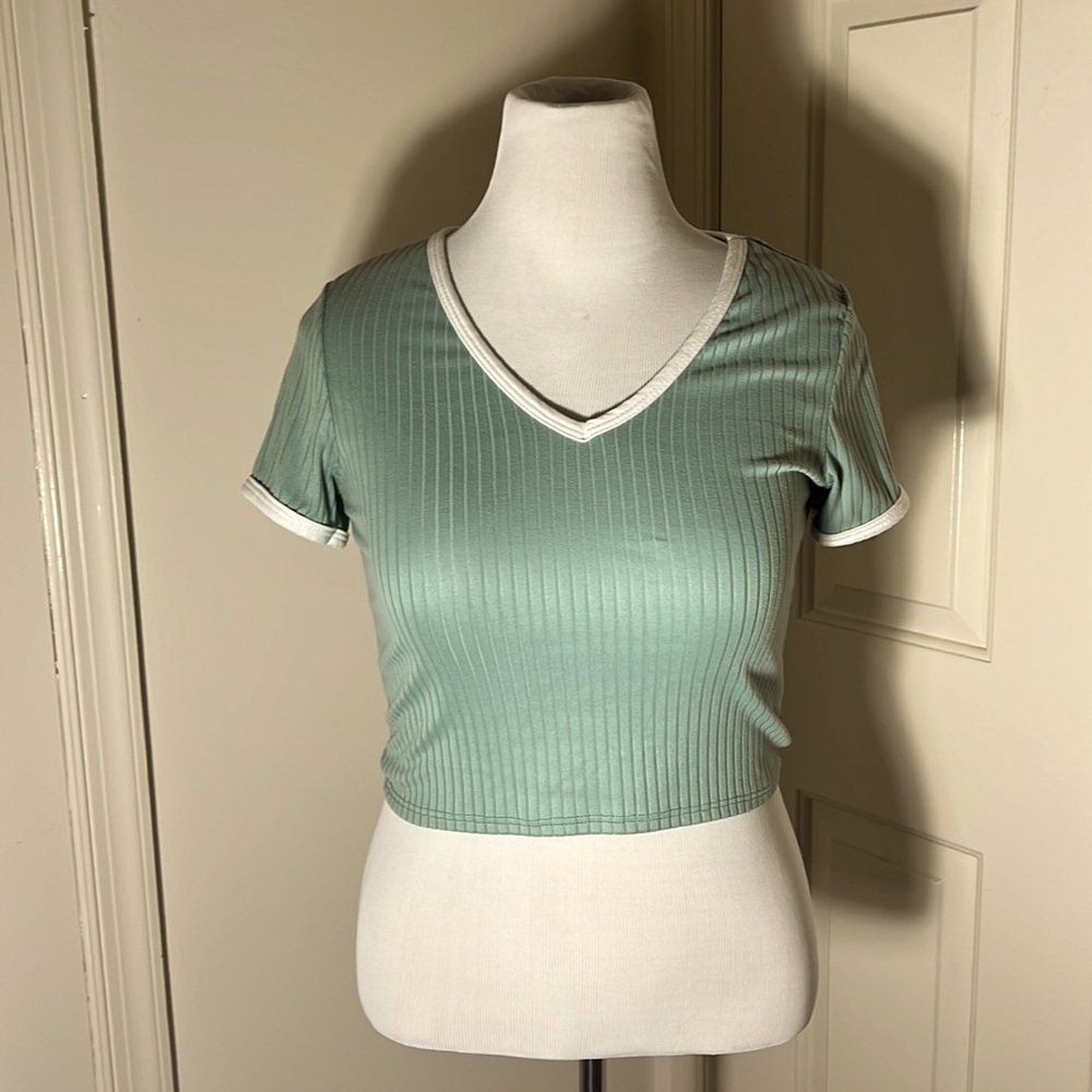 Olivia Rae New York Green Crop Top